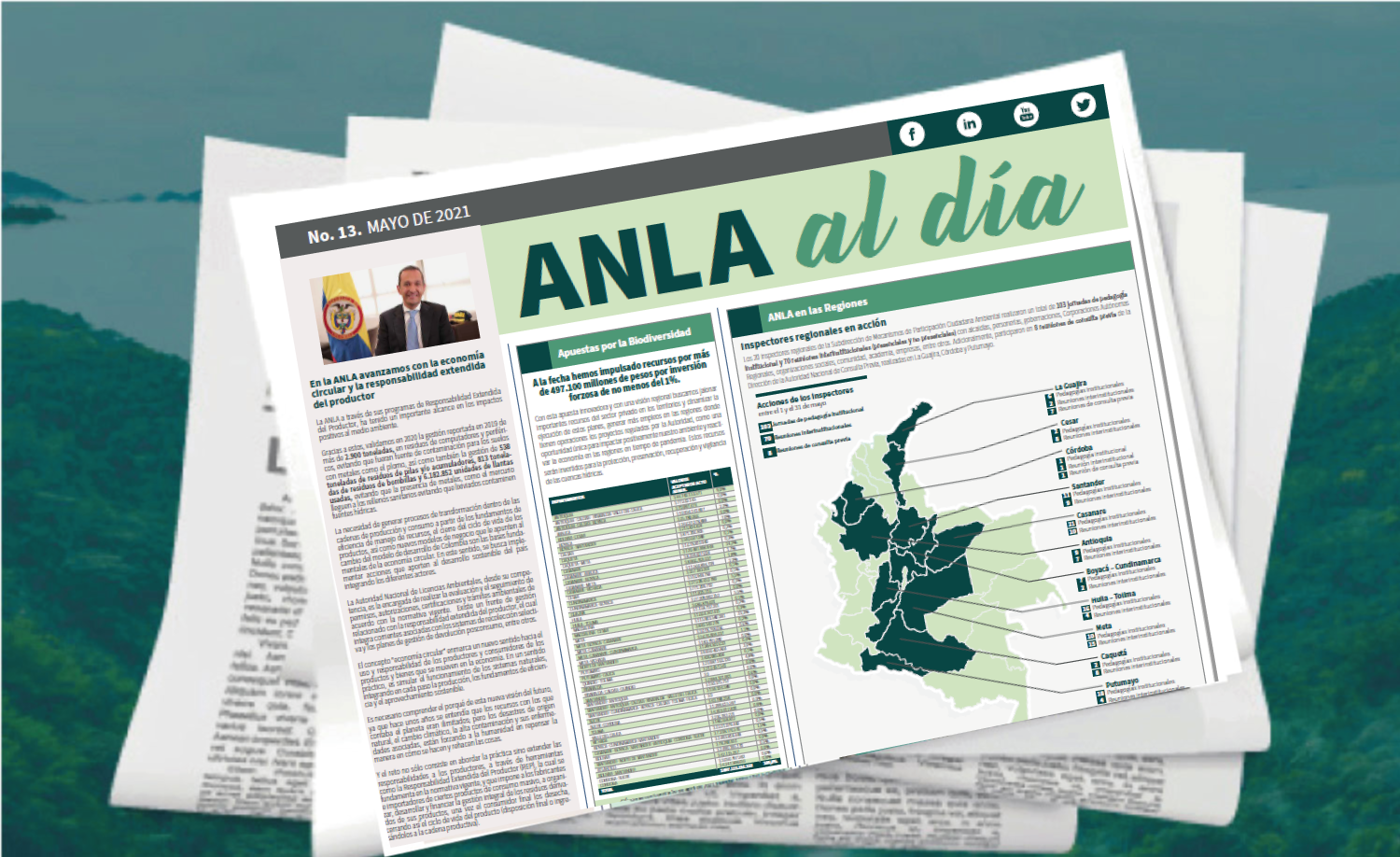 Ingrese a ver la edición número 13 del boletín ANLA al día