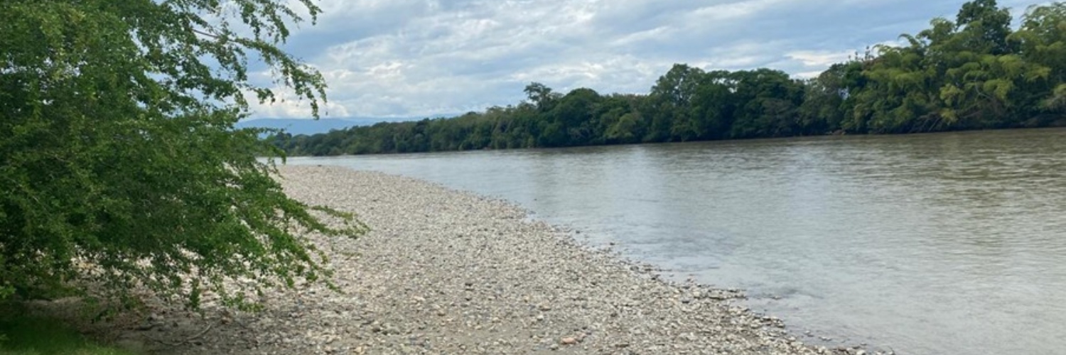 Imagen aérea del proyecto  “Explotación y producción de agregados a partir de los materiales de arrastre de río Saldaña”, a cargo de la Sociedad Holcim S.A. 