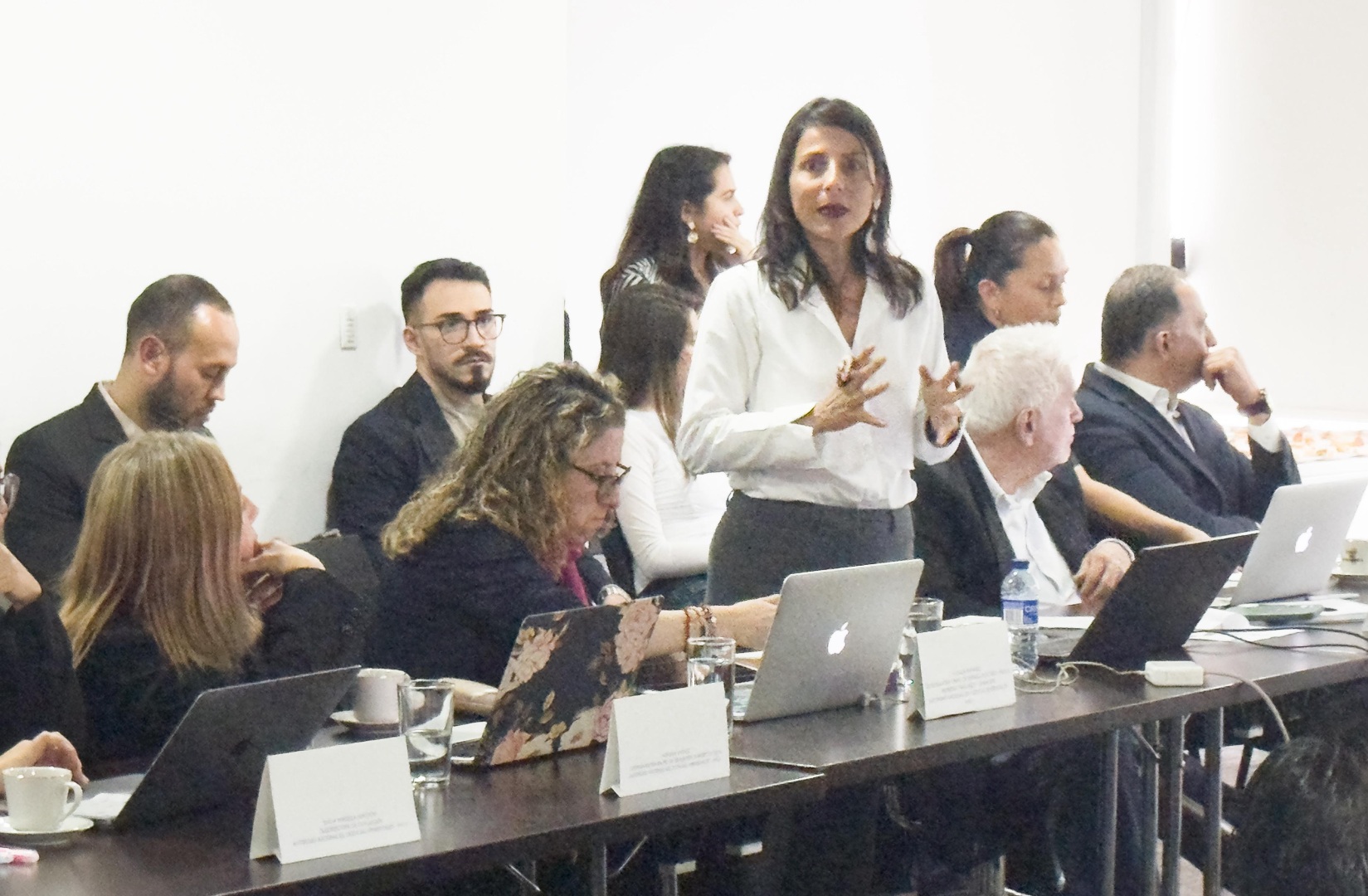 Imagen de la Directora Irene Velez en exponiendo sobre Transición Energética Justa