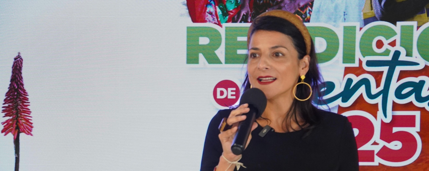 Foto de la Directora de la ANLA durante la Rendición de Cuentas 2025