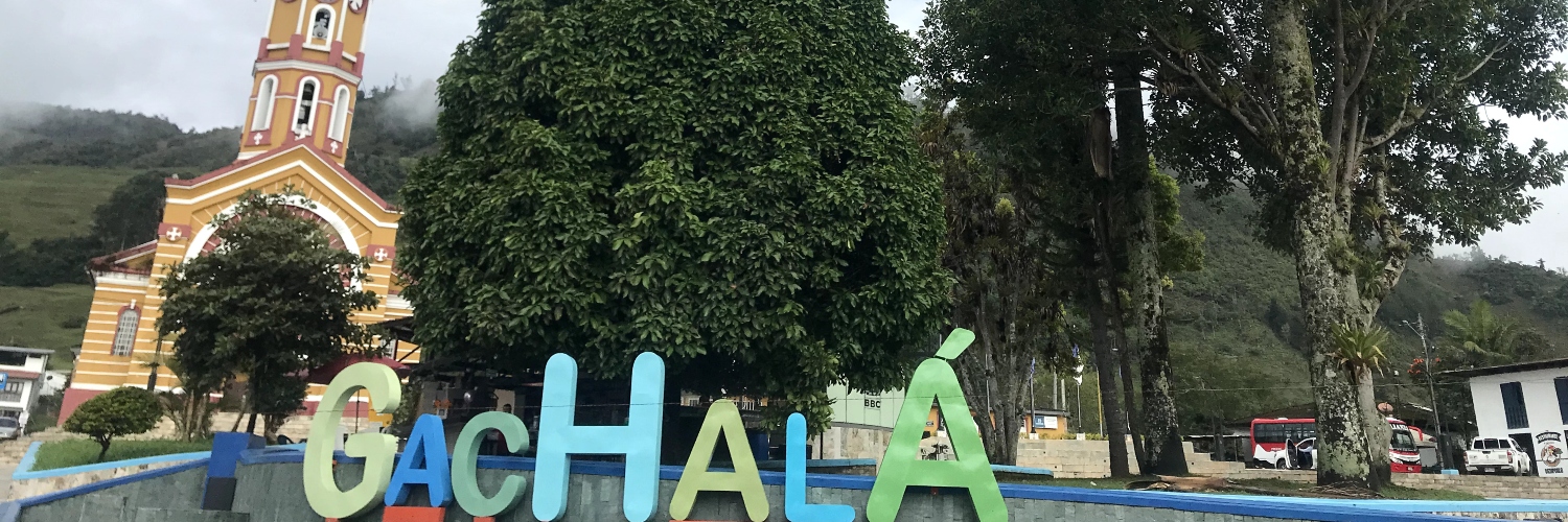 Imagen del parque central de Gachalá