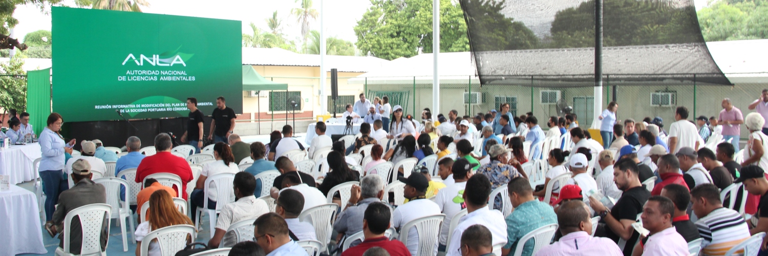 Imagen de la reunión informativa del proyecto “construcción y operación de muelle privado para cargue de carbón” en Ciénaga, Magdalena