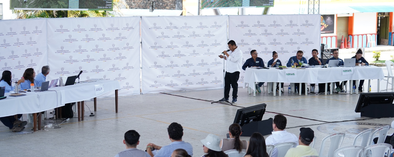 Imagen de la Audiencia Pública Ambiental del proyecto de hidrocarburos en etapa de Seguimiento y Control Ambiental “Campo de producción Medina”