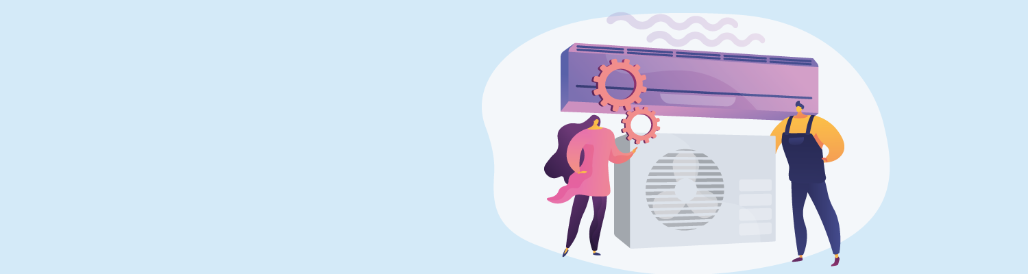 imagen decorativa vectorial de equipos de refrigeración