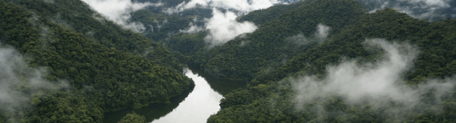 Foto aérea del Río Achincaya 