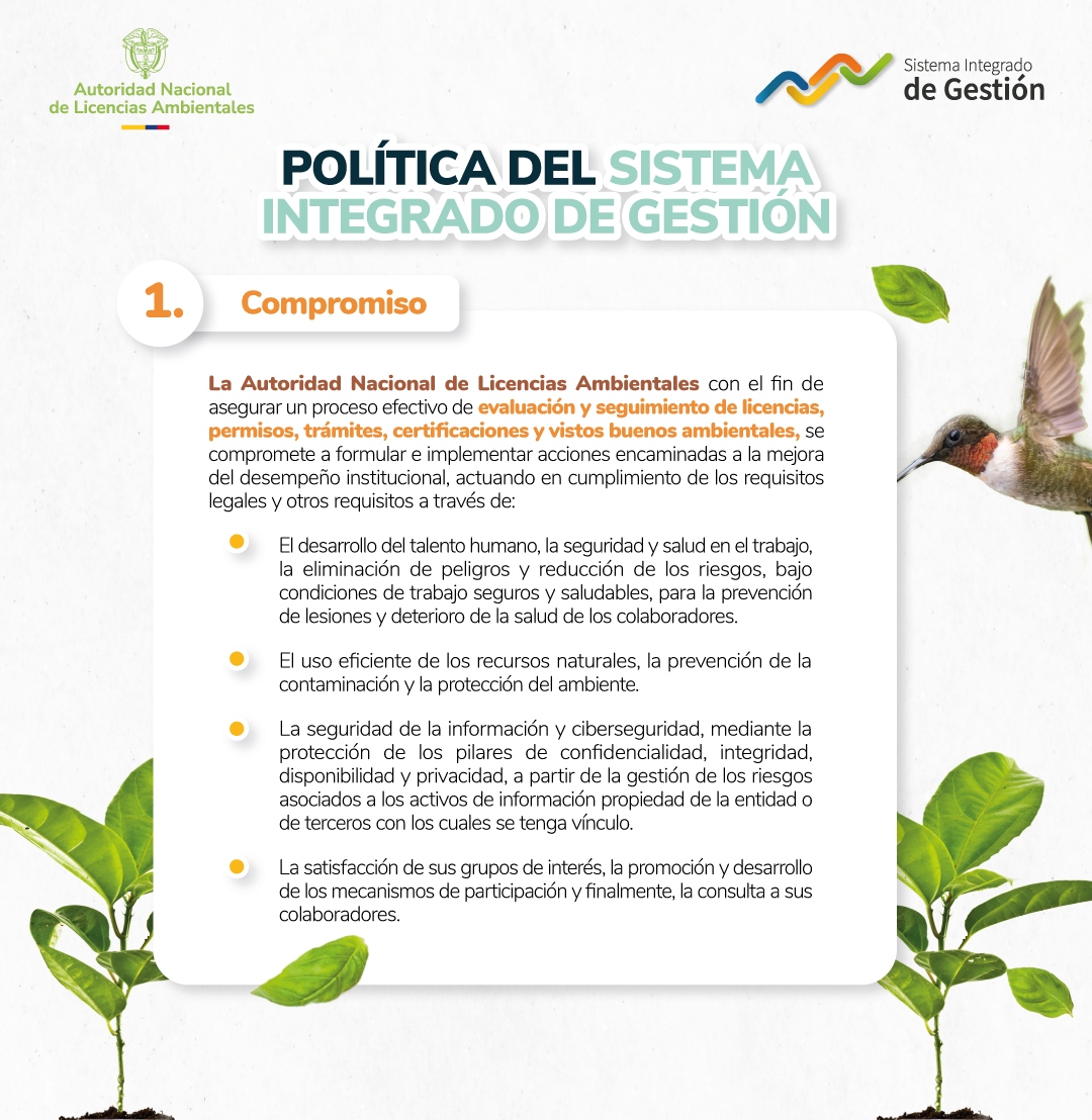 Infografía de los Objetivos del Sistema Integrado de Gestión - SIG